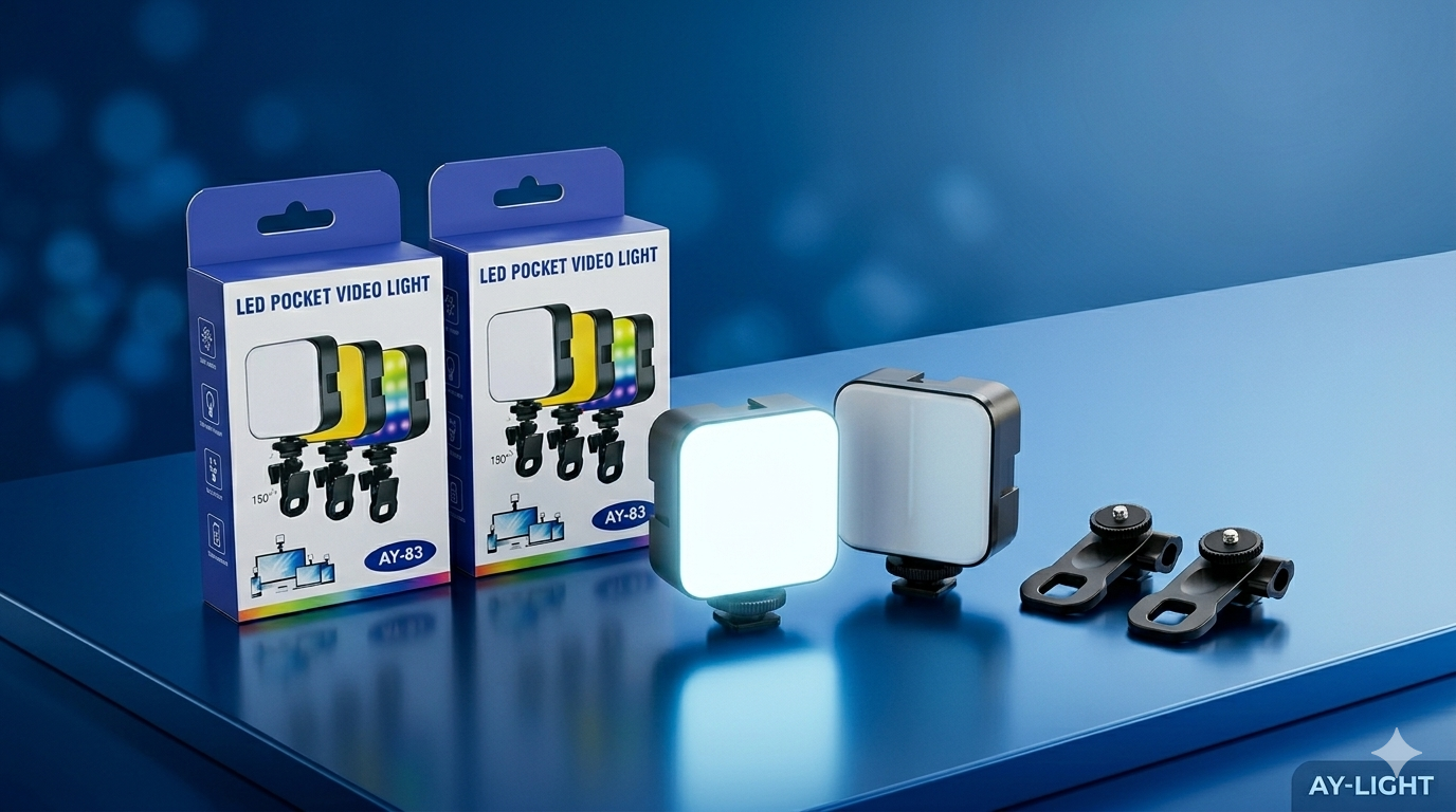 1780414316402 AY-83 Professional LED Pocket Video Light Kit